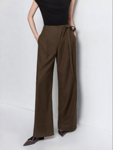Vero Moda | Fall New Style Drawstring Oblique Placket Pleated Casual Pants