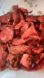 เซ็ตคู่1+1 เนื้อทอดเค็มและเนื้อสวรรค์ แบบพร้อมทาน เนื้อวัวแท้