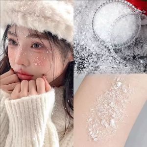 Dorisna Snowflake Decoration Winter Frostbite Makeup Atmosphere Christmas Makeup Simulation Snow Makeup Facial Decor