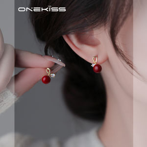 Red New Year S999 Pure Silver Earrings Womens Fashionable Versatile Luxury Small Niche Ear Jewelry Elegant Stylish Dangle