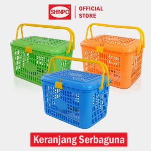 (BISA COD) PROMO Shinpo SIP-343 Keranjang Serbaguna Plastik Tenteng Storage Kiwi Multipurpose Basket Tempat Penyimpanan / Keranjang Pasar / Keranjang Belanja / Multifungsi