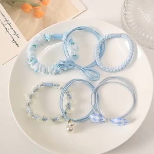 Set 10 Dây Buộc Tóc Cao Cấp Ngẫu Nhiên Ngọt Ngào Dễ Thương Nhiều Mẫu Mã