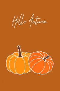 Fall Pumpkin Hello Autumn Canvas Prints Neutral Terracotta Farmhouse Wall Art Unframed Posters for Dining Room Kitchen Decor
