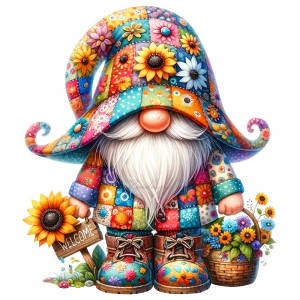 DIY Cartoon Cross Stitch Kit Gnome Handmade Embroidered Set Art Christmas Holiday Gift For Children