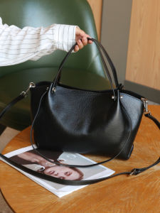 SIFULUN | Natural Grained Leather Large Capacity Tote Bag