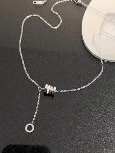 Kalung Titanium Wanita TErbaru Model Liontin Tabung Jurai