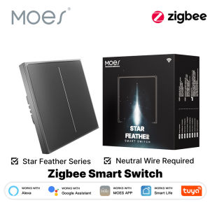 MOES Tuya ZigBee 3.0 Smart Touch Light Switch With Neutral Light Scene 2in1 APP Remote Control Works With Alexa Google Home