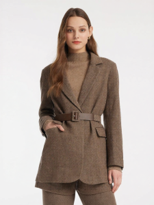Gloria | Water Wash Wool Commuter Chic Womens Suit Jacket