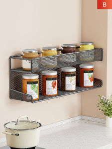 WUBUWEI | Kitchen Wall Mount Spice Rack Hole-Free Installation