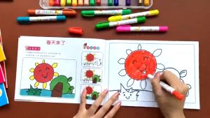 1pcs Kindergarten ladder coloring book 3-6-7 years old painting book childrens graffiti coloring painting