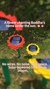 HD-702 Solar Lotus Buddhist Music Player | Eco Charging