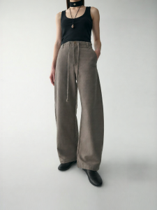 INSIS FEMME | Natural Linen Long-staple Cotton Drawstring Trousers