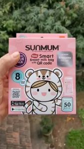 Túi trữ sữa Sunmum Khoá 3 zip siêu kín Túi trữ sữa 250ml và 100ml Hộp 50 túi