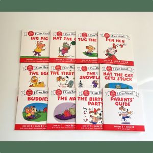 12 Books/set I Can Read Phonics Pete cat Little Critters English Picture Story Pocket Book for Kids