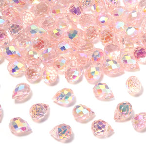 20pcs AB color Crystal Teardrop Beads Chandelier Pendants Waterdrop Shape Faceted Beads for Jewelry Making DIY Earring Necklace