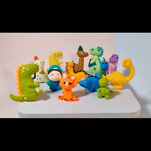 Cake Topper Hiasan Kue Lunak Tema Karakter Dinosaurus Lucu Untuk Pesta Ulang Tahun Anak-anak