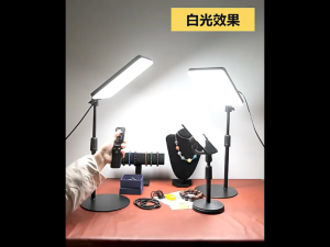 Three-color Temperature Studio Light 11 Inches with 210cm Thick Tripod Remote Control Dimmable for Live Broadcast Lighting