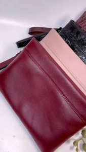 VALQO LEXA Clutch kulit Sapi Motif Batik Pouch Kulit Handbag Wanita Pria Tas Tangan