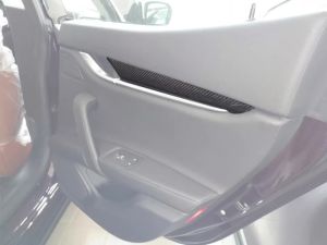 Maserati Ghibli 2014-2017 Carbon Fiber Look PVC Gear Shift Panel Sticker Tấm Tay Nắm Cửa Decal Phụ Kiện Nội Thất Cao Cấp