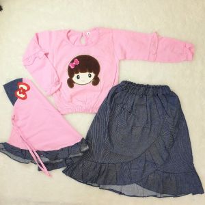 Setelan Baju Anak Perempuan Baju Anak Cewek Baju Muslim
