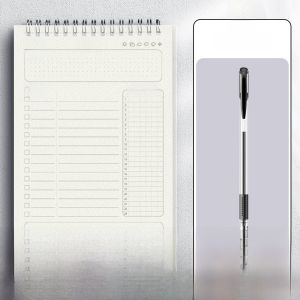 Daily Study Plan Spiral Notebook Task Management Work Journal Student Time Planner Efficiency Todolist Manual Summer Vacation