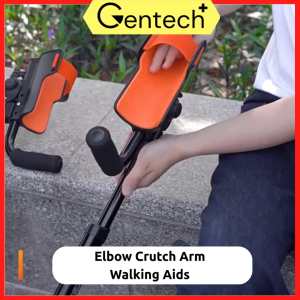 Elbow Crutches 1 Unit - Lightweight Adjustable Height 100KG Capacity Foldable Walking Aid