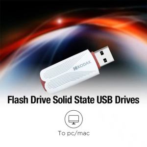 Kodak | 5pcs Original KODAK Flash Drive K182 U Disk USB2.0 16GB 32GB 64GB Car USB 128GB 256gb 512GB Speed 100MB/s Leather Lanyard
