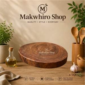 Makwhiro Shop (2/12-13inch Natural Wood Cutting Board Durable