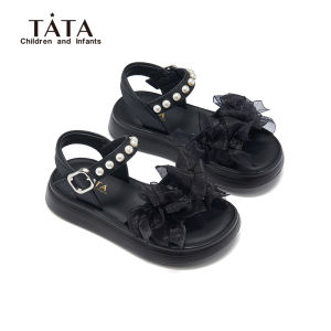 Girls Princess Pearl Ballet Sandals with Bow
