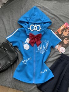 Áo Khoác Tay Ngắn Dễ Thương Phong Cách Nhật Bản Dành Cho Nữ Áo Phông Cotton Thường Ngày Áo Khoác Ngoài Mùa Hè Áo Khoác Ngoài Thường Ngày