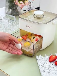 ที่ทำน้ำแข็ง เครื่องทำน้ำแข็งในครัวเรือน ทำน้ำแข็งก้อน ทำครั้งละ 48 ชิ้น พร้อมภาชนะ