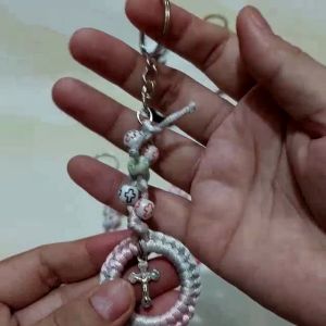 GANTUNGAN KUNCI SALIB /KEYCHAIN MAKRAME ROHANI SALIB