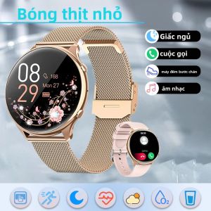 Đồng Hồ Thông Minh Dành Cho Nam Nữ Mặt Số Tùy Chỉnh Màu Vàng Thiết Bị Theo Dõi Thể Dục Thể Thao Máy Đo Nhịp Tim Cho Android Và iOS Với Chức Năng Theo Dõi Giấc Ngủ Và Lượng Calo