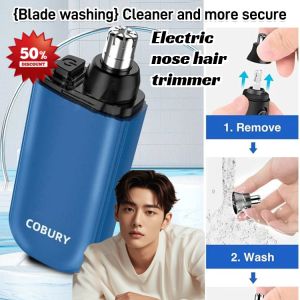 【No Hurt To The Nose】Electric Nose Hair Trimmer Mens Scissors Womens Shaving Nostril Cleaning Device Hot Sale电动鼻毛修剪器