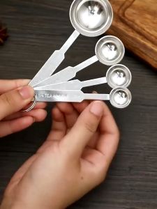 Bộ 4 Muỗng Đong Inox - Muỗng Đong Đinh Lượng  (15ml / 5ml / 2.5ml / 1.25ml)