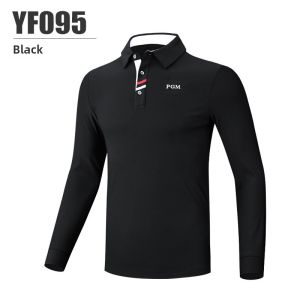 Special Offer Golf Clothing Mens Long Sleeve Quick Dry Collared Sport Top Fashionable Simple Fit Golf Shirt PGM Brand YF445