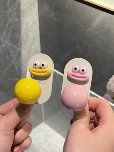 Dopamine Cute Adhesive Hook Load-Bearing Punch-Free Bathroom Cute Wall Hook Strong Fun Organizer Storage 多巴胺挂钩