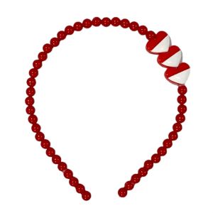 Bando Kemerdekaan Love Merah Putih Beads 17 Agustusan Headband Red White Handmade Fashion