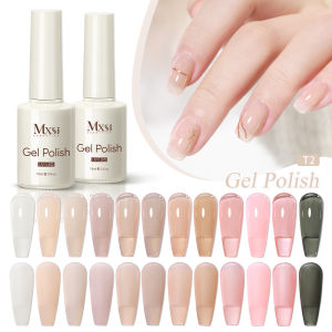 Mxsi 12pcs Jelly Nude Gel Nail Polish Set 120 Colors Semi Transparent Nail Art Supplies Soak off UV LED Nails Gel Varnish Kit
