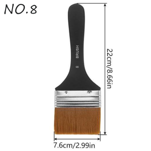 7pcs Flat Artist Paint Brush Large Wash Brushes Set for Gesso Varnishes Acrylic Watercolor Painting Wood Wall Furniture Cleaner