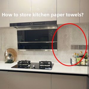 Weichen | Suction Pad Paper Towel Holder Kitchen Storage Rack