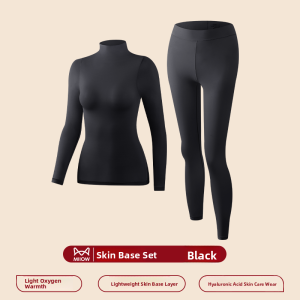 Miiow | Ultra-Thin Invisible Thermal Underwear Set For Women Cat Person Warmth Bottoming Clothes Autumn Winter Base Layer Inner Wear