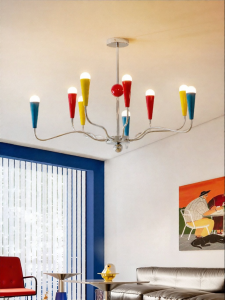 FANCY LAMP CLUB | Memphis Mid-Century Bauhaus Style Artistic Colorful Ceiling Lamp