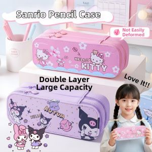 ANJIESHUN | Double-layer Large Capacity Pencil Case Durable