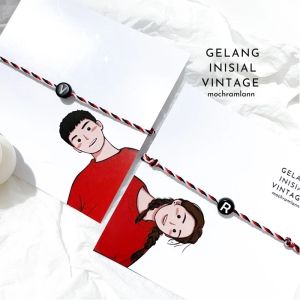 (Beli 1 gratis 1) Gelang Tridatu inisial Huruf bulat//bisa request huruf//Readi huruf A-Z
