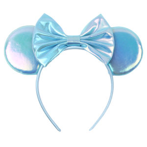 Disney | Cute Disney PU Mickey Mouse Ears Headband Sequins 5 Bow Hairband For Girl Festival Party DIY Hair Accessories Cosplay Gifts