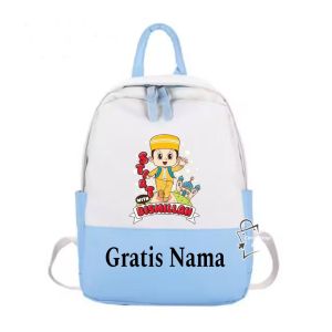 Tas Ransel Anak Sekolah Muslim – Motif Ngaji Bisa Custom Nama