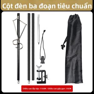 YINNUO | Đế Đèn Ngoài Trời Gấp Được Dùng Trên Bàn Hoặc Đất Nhôm