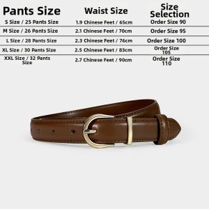 Minimalist Leather Women Belt