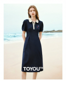 Toyouth | Đầm Polo Mid-Length Giúp Thon Gọn Eo